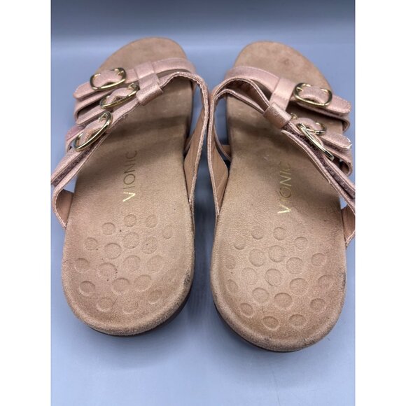 Vionic Womens Sandals 10 Rose Gold Sandals Comfort Straps Slip On‎ - Picture 3 of 6